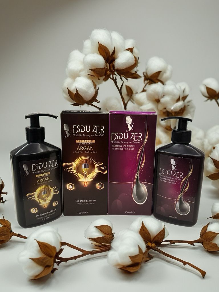 ESDU ZER Zarafet Set Şampuan&saç Maskesi 400ML+400ML Set Paraben,parafin,slikon içermez Dökülmeye Etkili